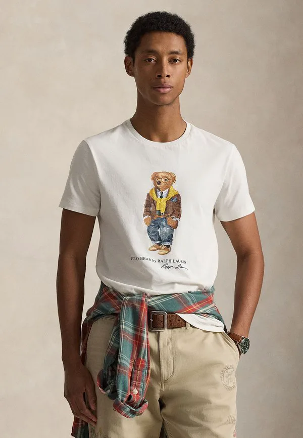 Футболка-Поло приталенного кроя с принтом медведя. Polo Ralph Lauren, Nevis