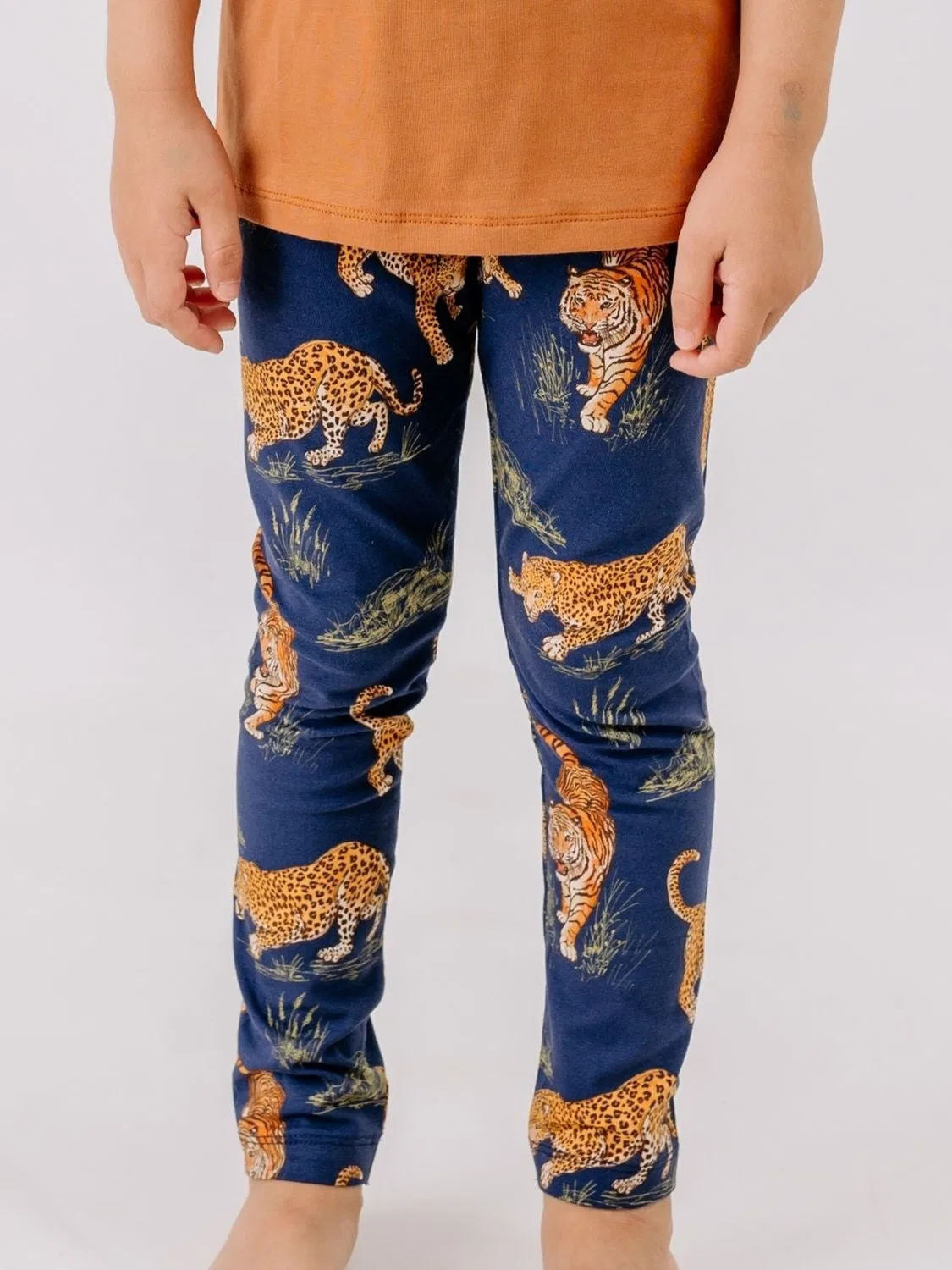 Узкие леггинсы 'Walkiddy - Tigers and Leopards Leggings' Walkiddy, Navy — фото 4