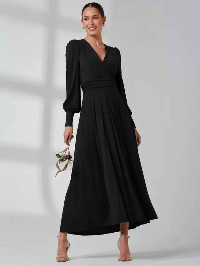 

Платье Jolie Moi Long Sleeve Soft Silky Jersey Maxi, черный