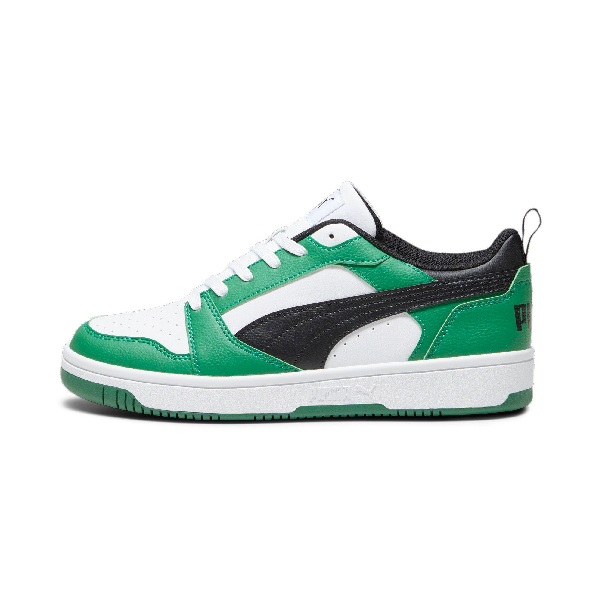 

Кроссовки PUMA Men's Rebound V6 Low, цвет white/black/archive green