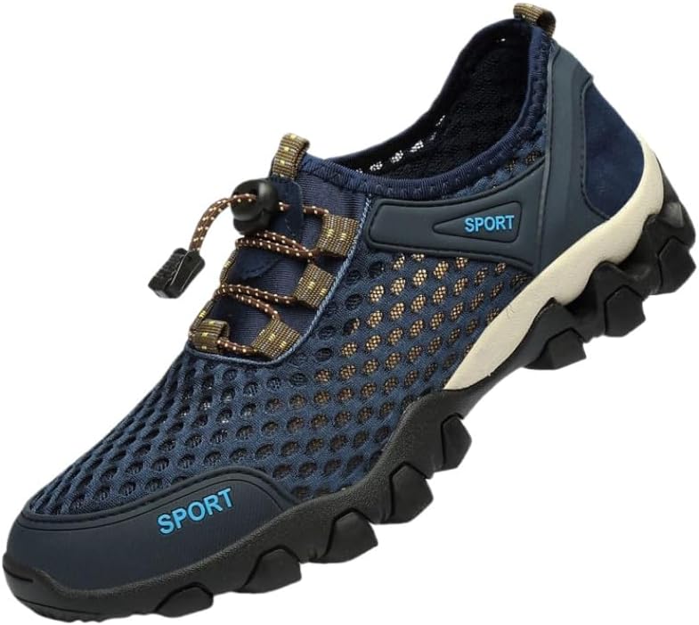 

Мужские летние сандалии для активного отдыха, походов, дышащие сандалии с отверстиями для водных видов спорта Fmshi, синий