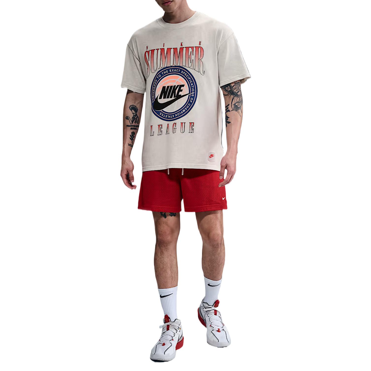 Мужская футболка для баскетбола Max90 Nike, хаки — фото 4