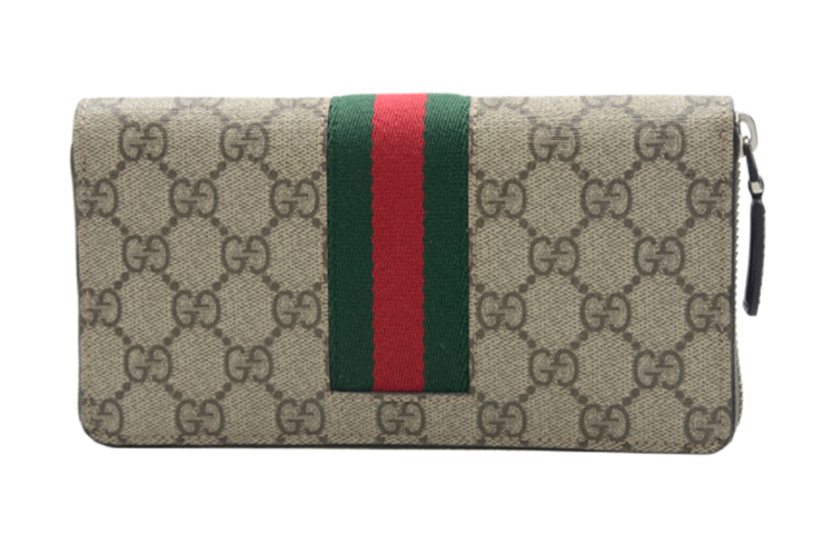 

GUCCI Кожаный холщовый кошелек для мужчин светлый коричневый