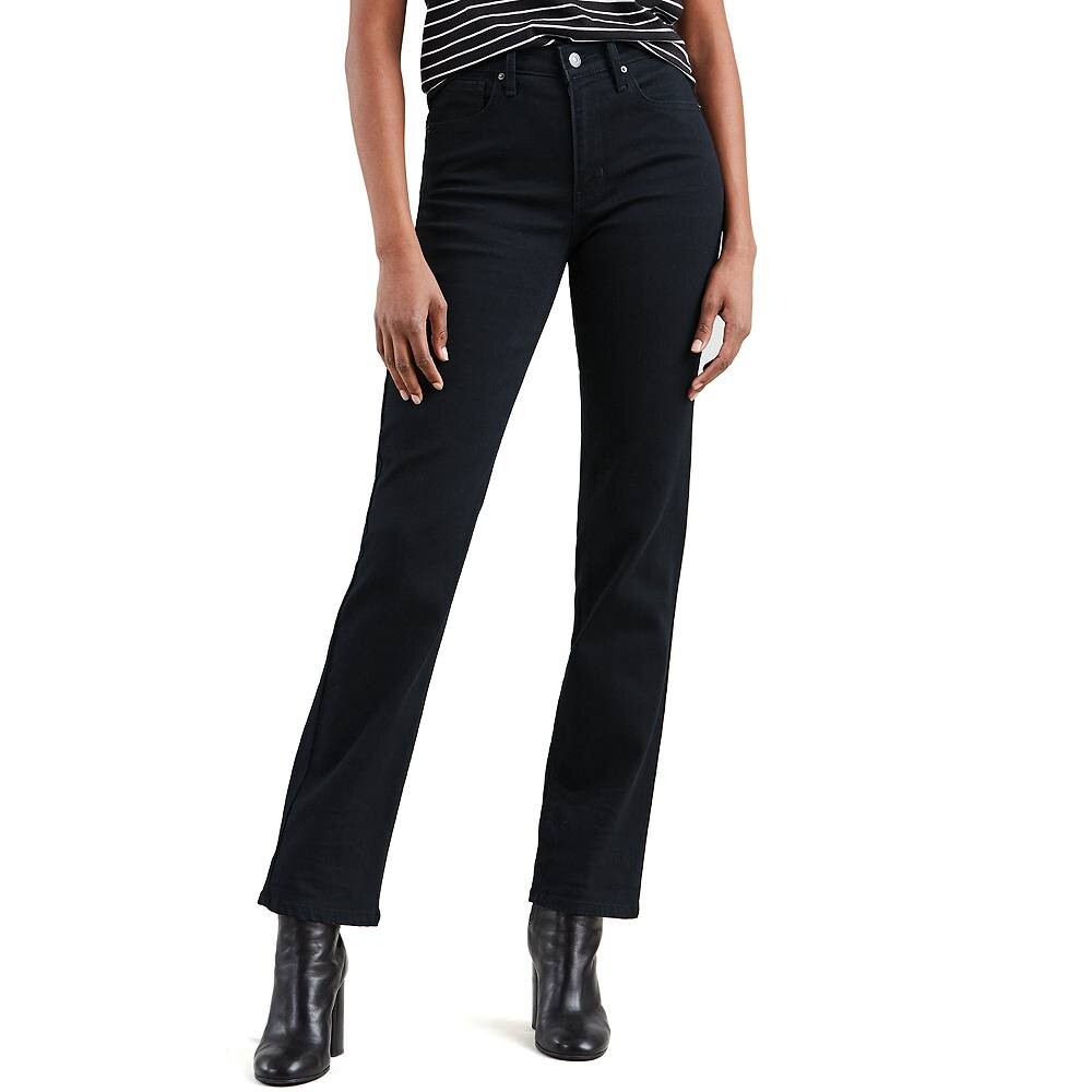 

Женские прямые джинсы Levi's 724 с высокой посадкой, цвет Soft Black