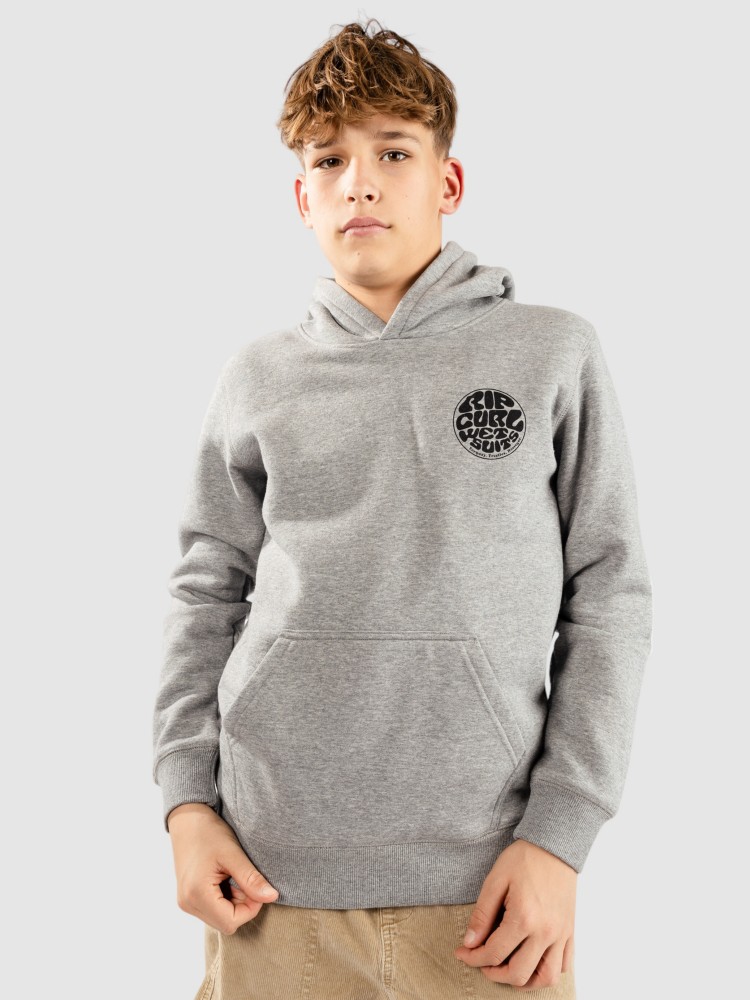 Толстовка Rip Curl Wetsuit Icon Kids Hoodie, grey marle — фото 3