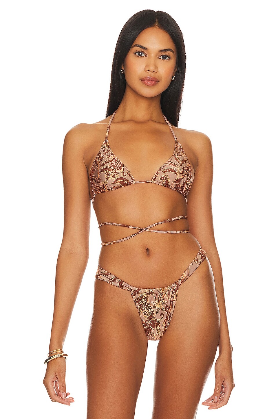 

Топ бикини Nookie Wild At Heart Wrap Tri, цвет Mocha