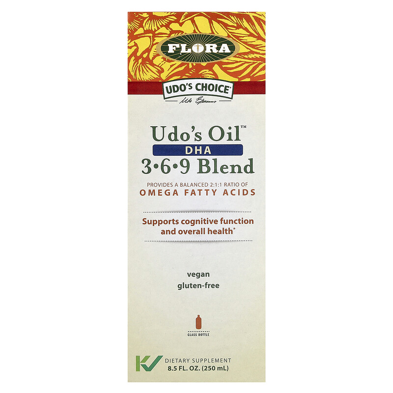 

Flora, Udo's Choice, Udo's Oil, смесь ДГК 3, 6, 9, 250 мл (8,5 жидк. унции)
