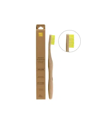 Зубная щетка Bamboo Dr Botanicals желтая