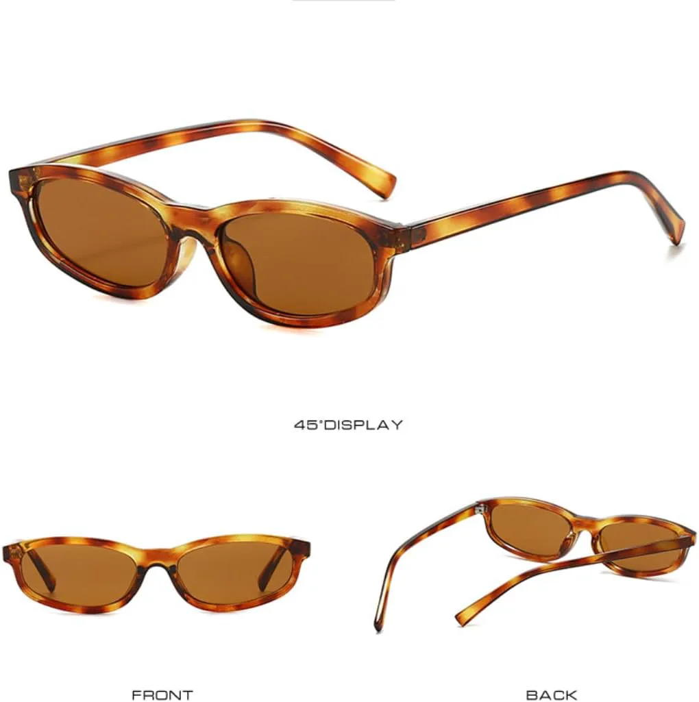 

Солнцезащитные очки для мужчин и женщин - защита UV400 - маленькие, «кошачий глаз», желто-синие, для занятий спортом на открытом воздухе и вождения DSVIGF, Black Grey