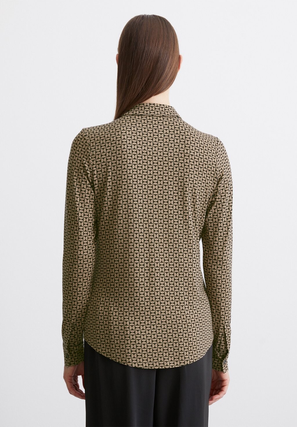 

Блузка на пуговицах LONG SLEEVE COLLAR BUTTON PLACKET Marc O'Polo, бежевый