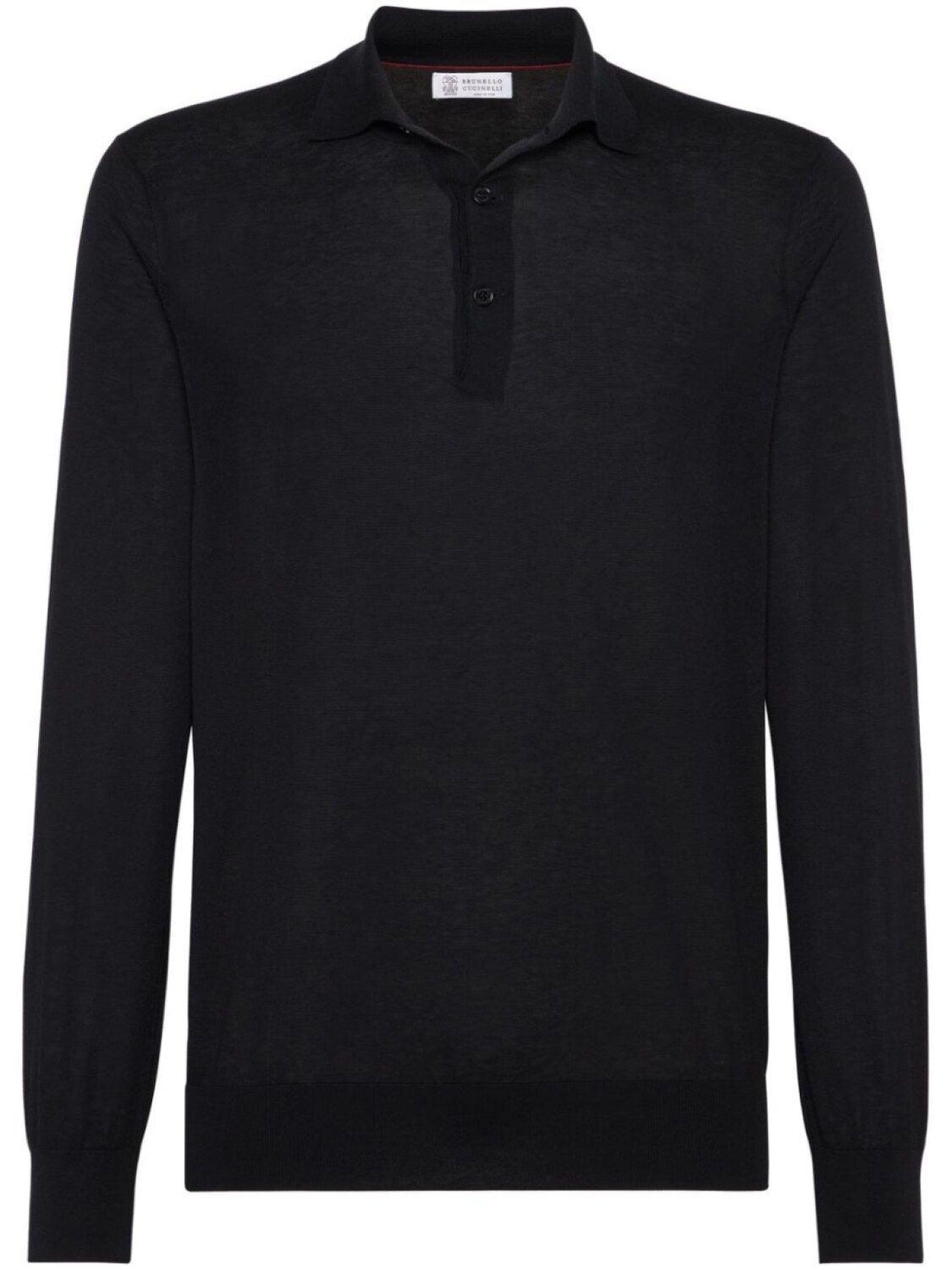

Brunello Cucinelli рубашка поло из смесового шелка, черный