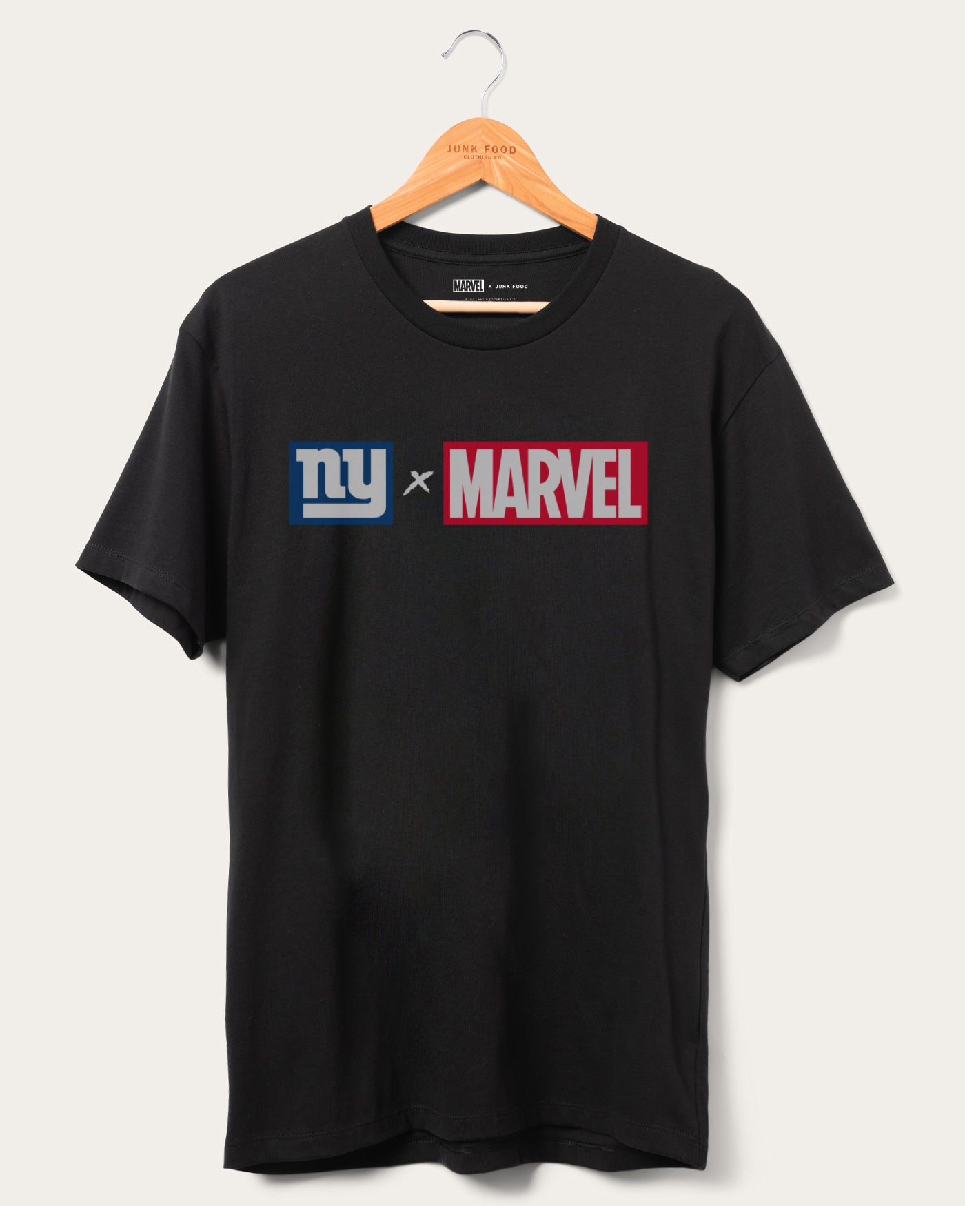 

Футболка с логотипом NY Giants x Marvel Junk Food Clothing, черный