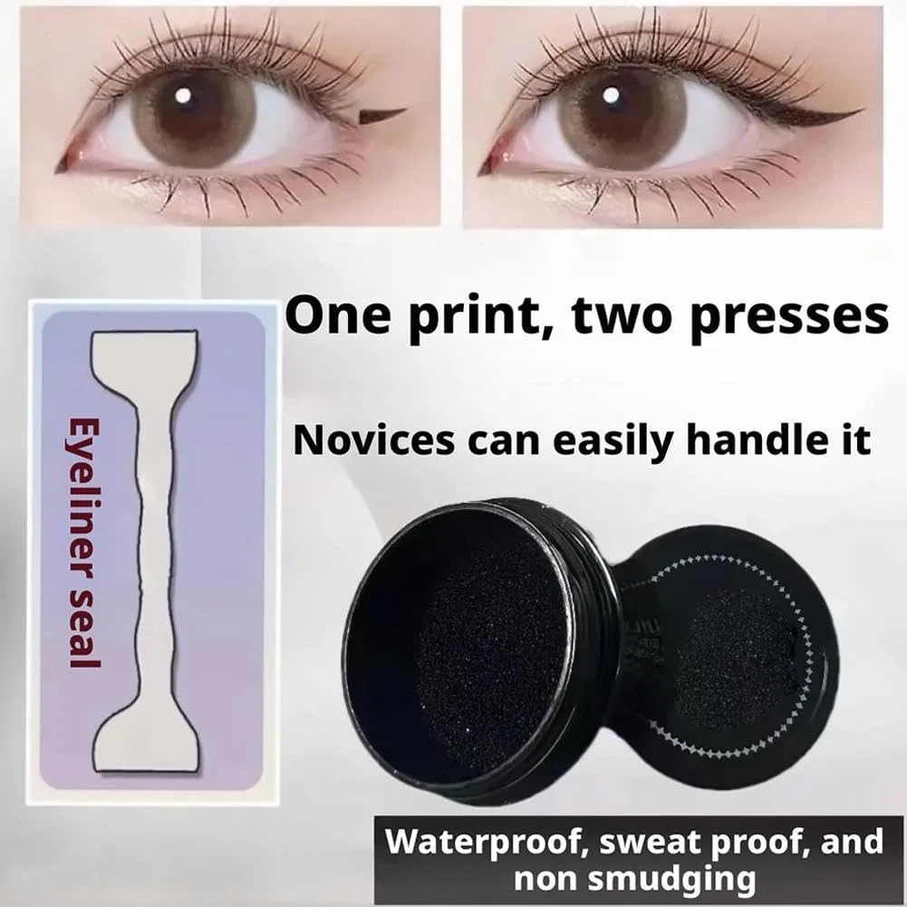 Подводка для глаз с трафаретом Eyeliner Stamp Srhw, набор из 2 штук, водостойкая — фото 2