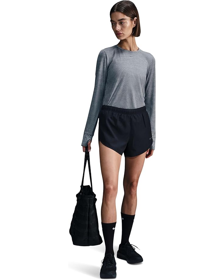 Топ Nike One Classic Dri-fit Long-sleeve Top, цвет Smoke Grey/Heather — фото 4