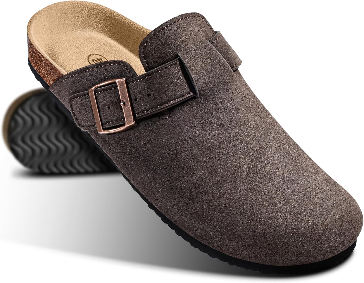 

Мужские сабо KEMISANT - удобные замшевые мюли, тапочки-сандалии, обувь для медсестер, унисекс - с мягкой пробковой стелькой, Sauce Coffee6702