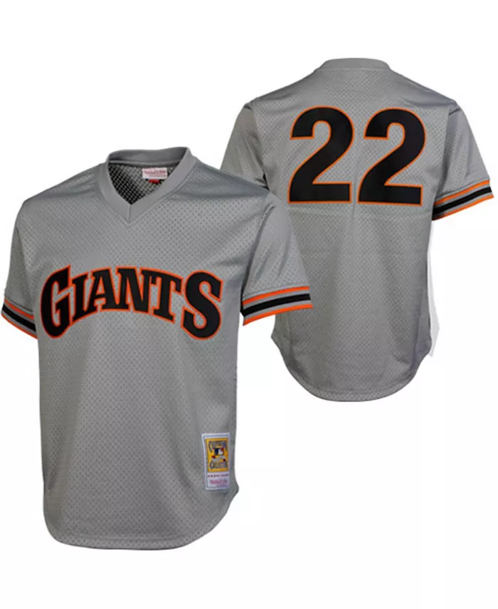 

Мужская бейсбольная майка Will Clark San Francisco Giants 1989 Authentic Cooperstown Collection для тренировок - серая Mitchell & Ness