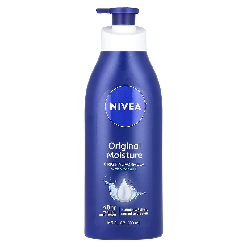

Nivea, Оригинальный увлажняющий лосьон для тела, 500 мл (16,9 жидк. унц.)