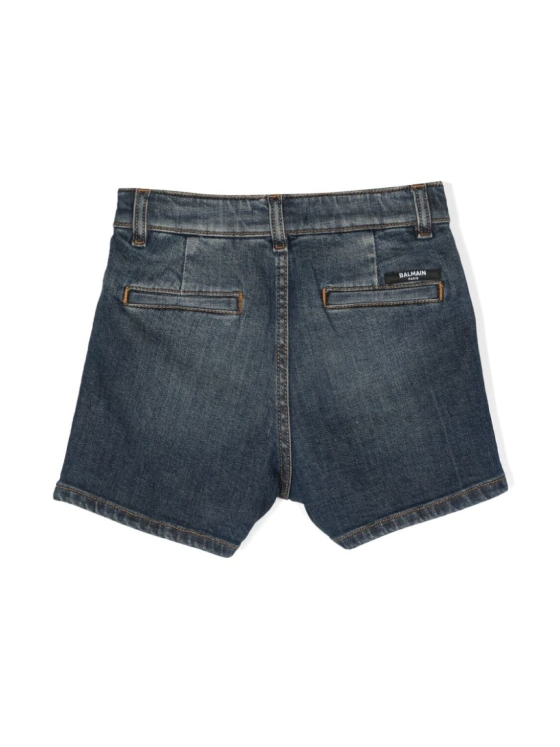 

Balmain Kids джинсовые шорты с гравировкой, синий