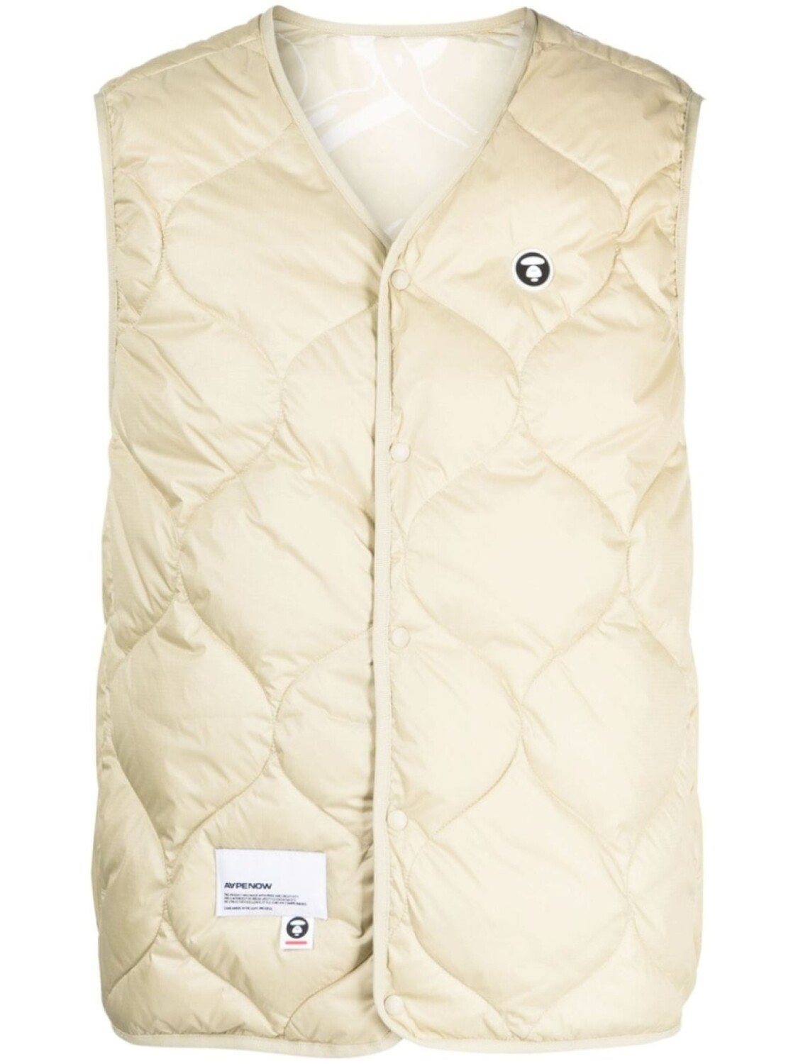 

A Bathing Ape embroidered-pattern padded gilet, нейтральный цвет