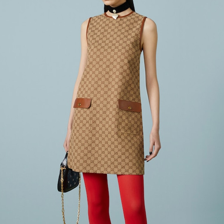 

Платье женское Gucci без рукавов, коричневый