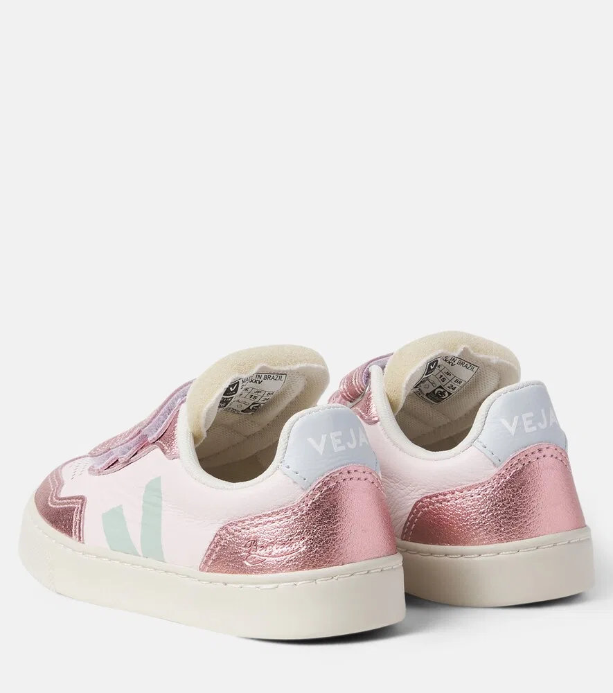 Кожаные кроссовки x Bonpoint V-90 Veja Kids, розовый — фото 2