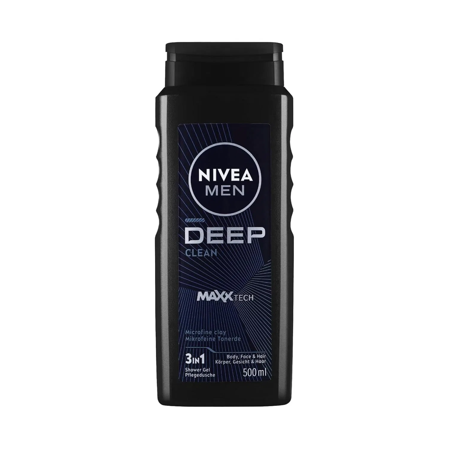 Набор гелей для душа NIVEA MEN Deep Clean 3-в-1 с глиной, 6 x 500 мл Nivea