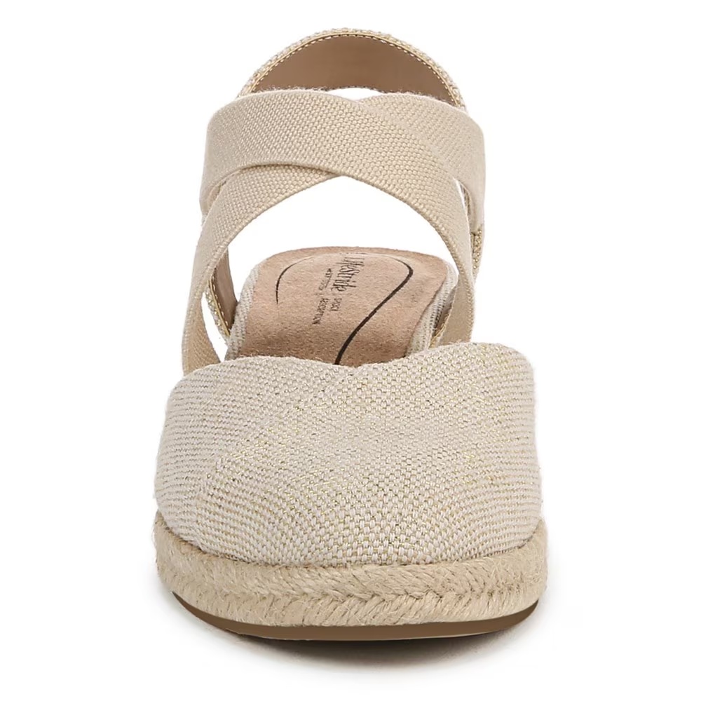Туфли на танкетке Kimball espadrille от Lifestride, natural gold fabric — фото 3