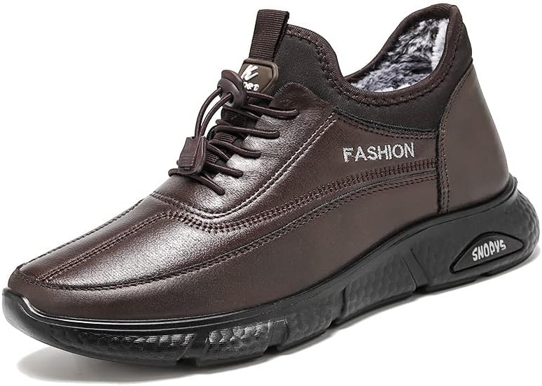 

Мужские зимние ботинки Hhhchpm, снежные ботинки, повседневные легкие водонепроницаемые зимние ботинки, противоскользящие, с меховой подкладкой, для походов, треккинга и активного отдыха, комфортные ботинки, коричневый