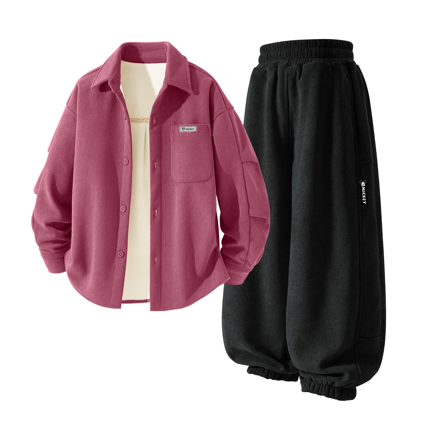 

Детская повседневная спортивная одежда Disney, розовый/черный