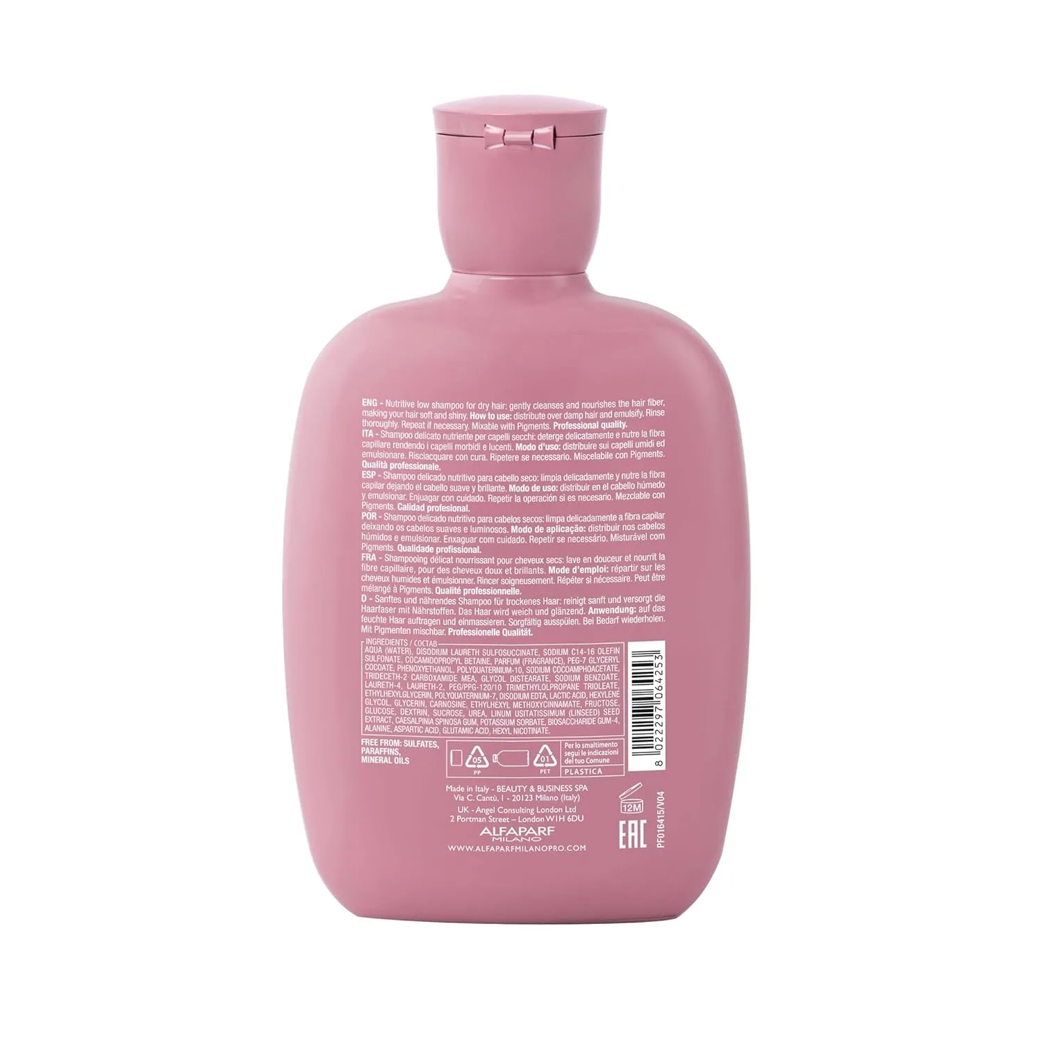 Набор Alfaparf Milano Semi di Lino Moisture Nutritive: шампунь и кондиционер для сухих волос - без сульфатов - безопасен для окрашенных волос - придает блеск и мягкость — фото 3