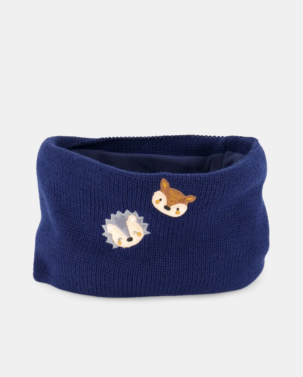 

Шарф с фантазийным узором лесных животных для малыша Baby El Corte Inglés, синий
