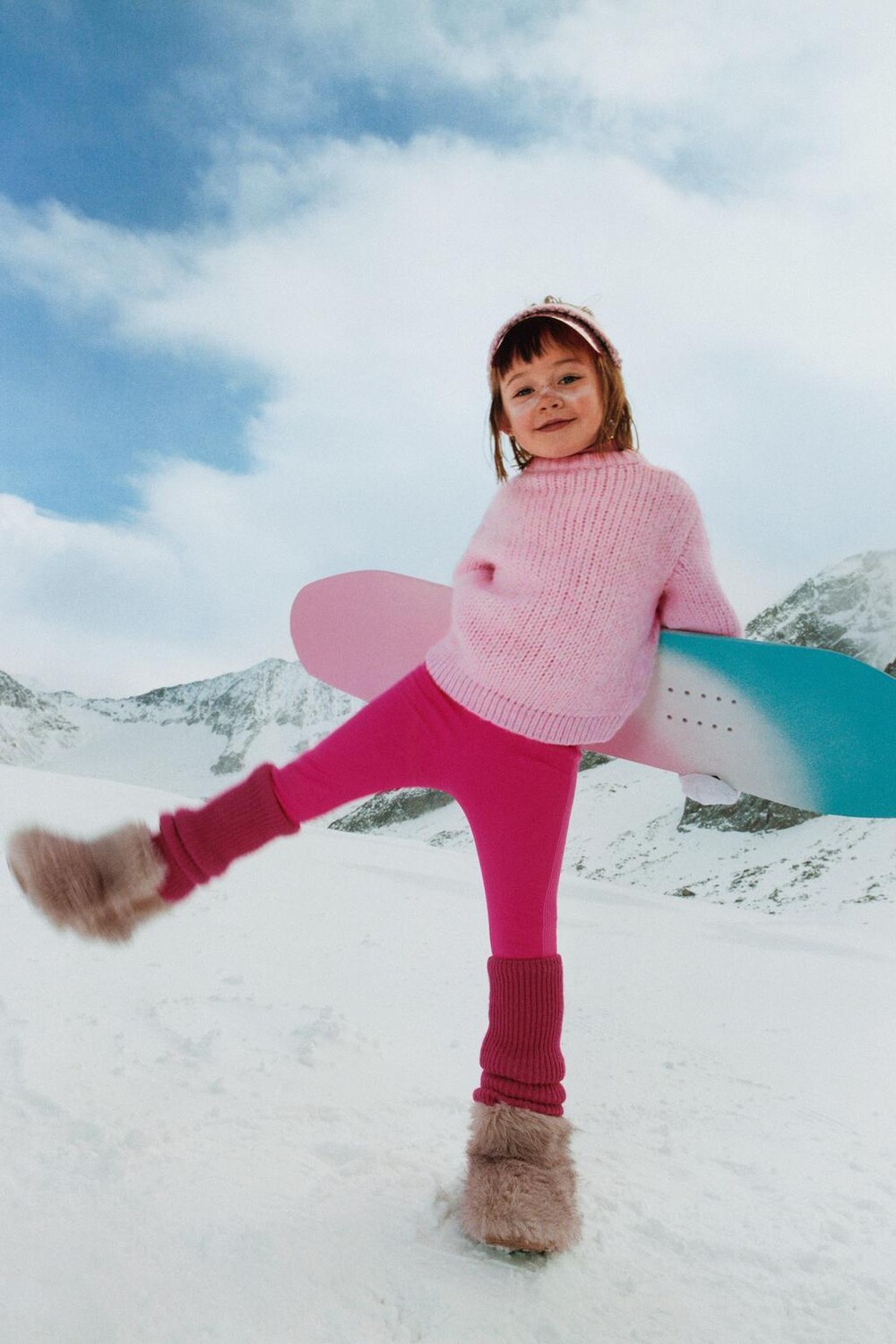 

Вязаный свитер из коллекции ski ZARA, пастельно-розовый