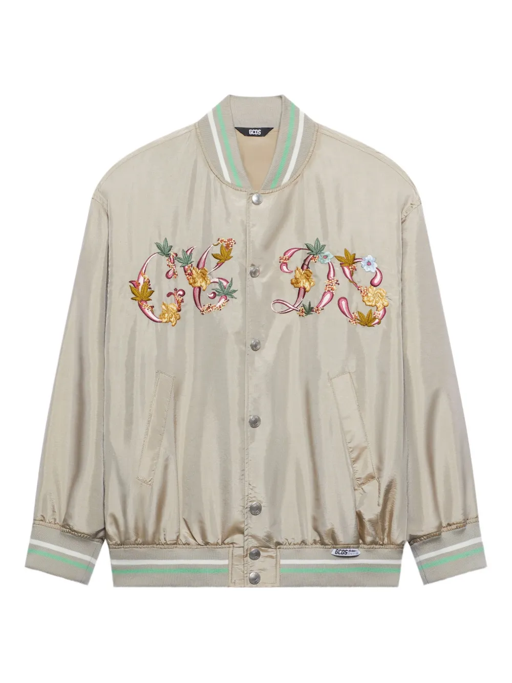 

Бомбер с цветочной вышивкой GCDS, нейтральный