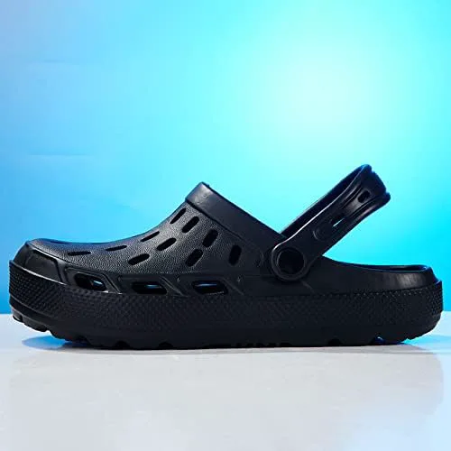 

Мужские садовые сабо Eliogn Muller, спортивные сандалии, пляжная обувь для мужчин, легкие водные тапочки для бассейна, для дома и улицы, нескользящие, без застежек, черный