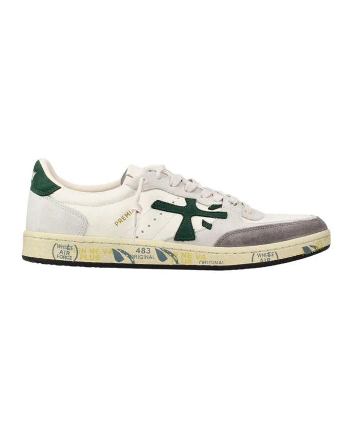 

Кожаные кроссовки с логотипом, оригинальная подошва, шнуровка. Premiata, мультиколор