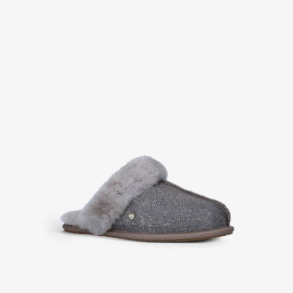 Тапочки caviar scuffette ii из текстурированной овчины с металлизированным эффектом Ugg, цвет other — фото 3
