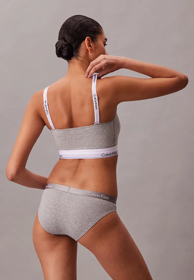 Бюстгальтер бандо, слегка на подкладке, Calvin Klein, серый — фото 2