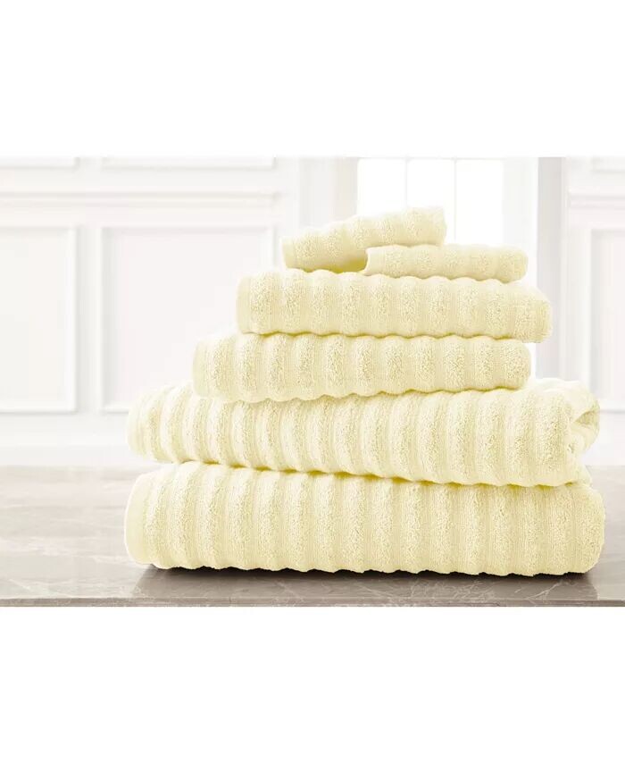 

Коллекция Wavy Luxury Spa, 6 шт. Набор быстросохнущих полотенец Modern Threads, бежевый