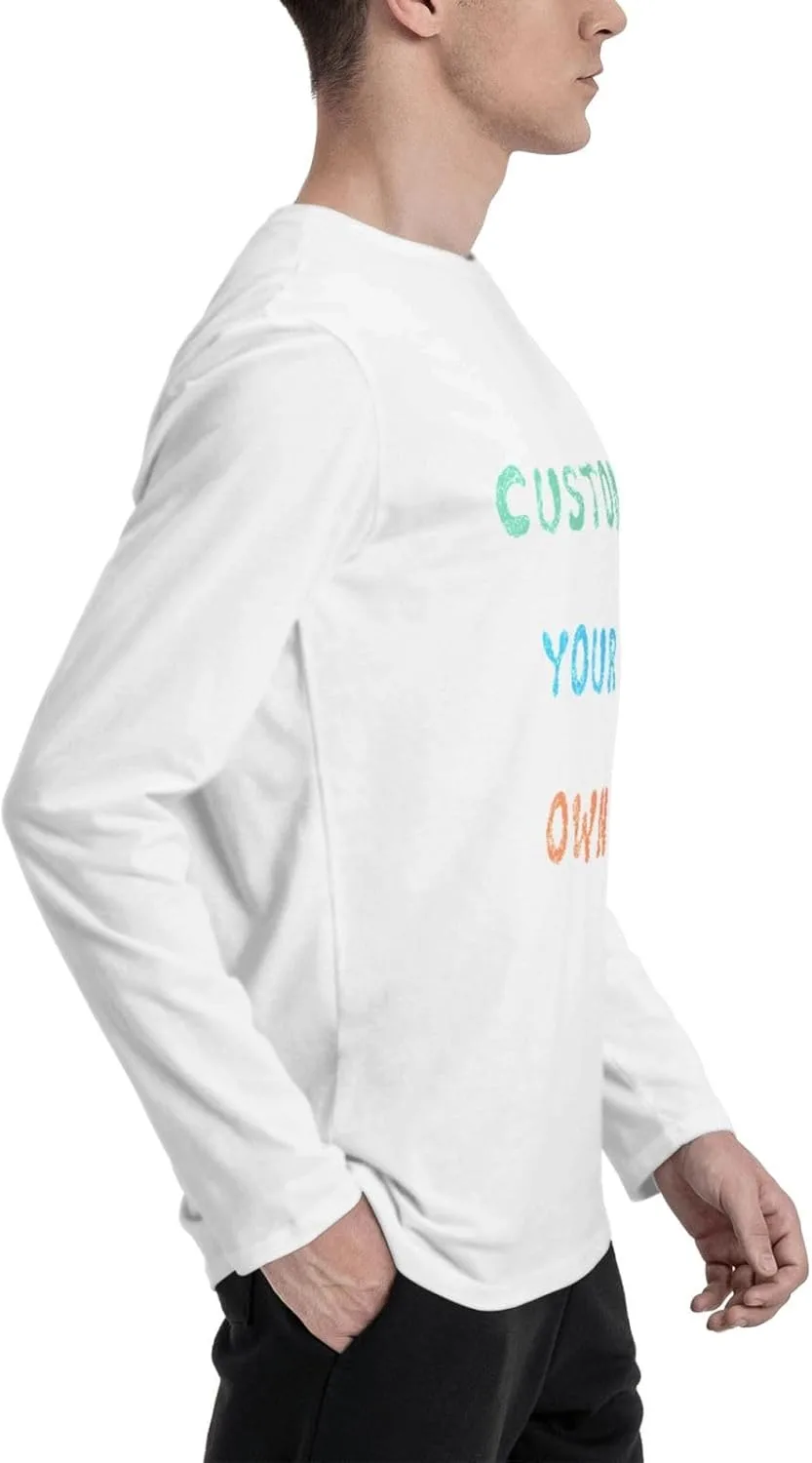 Футболка мужская с длинным рукавом Custom Cotton Crew Neck — фото 4