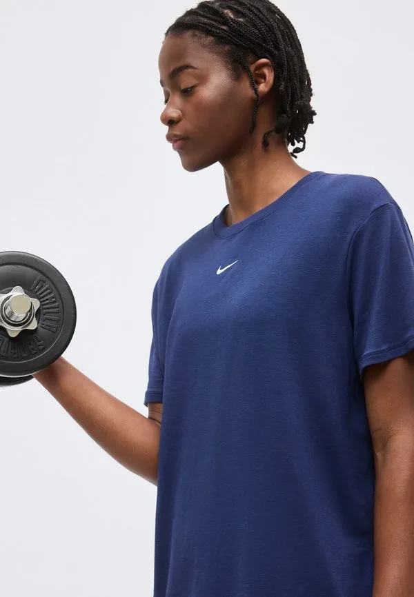 Одна свободная спортивная футболка Nike Performance, Midnight Navy/White — фото 4