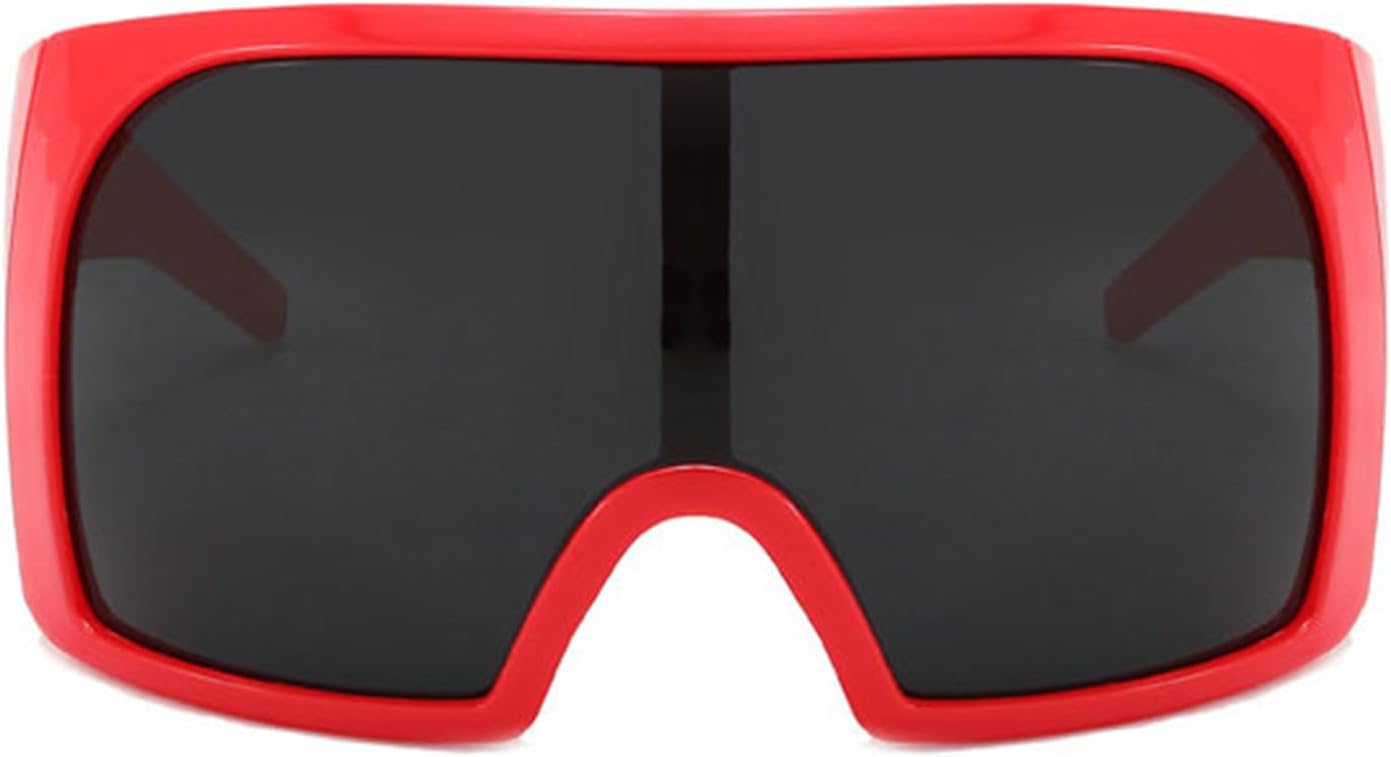 

Солнцезащитные очки Helena Oversized для женщин и мужчин, футуристические солнцезащитные очки-щитки, обтекаемые солнцезащитные очки, модные винтажные солнцезащитные очки в стиле Y2K, Red