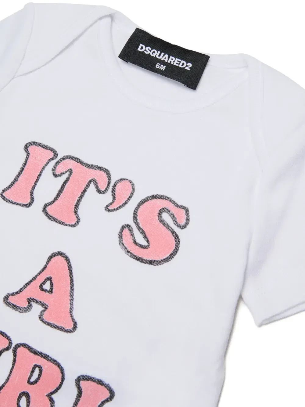 Боди с короткими рукавами и логотипом Dsquared2 Kids, белый — фото 3
