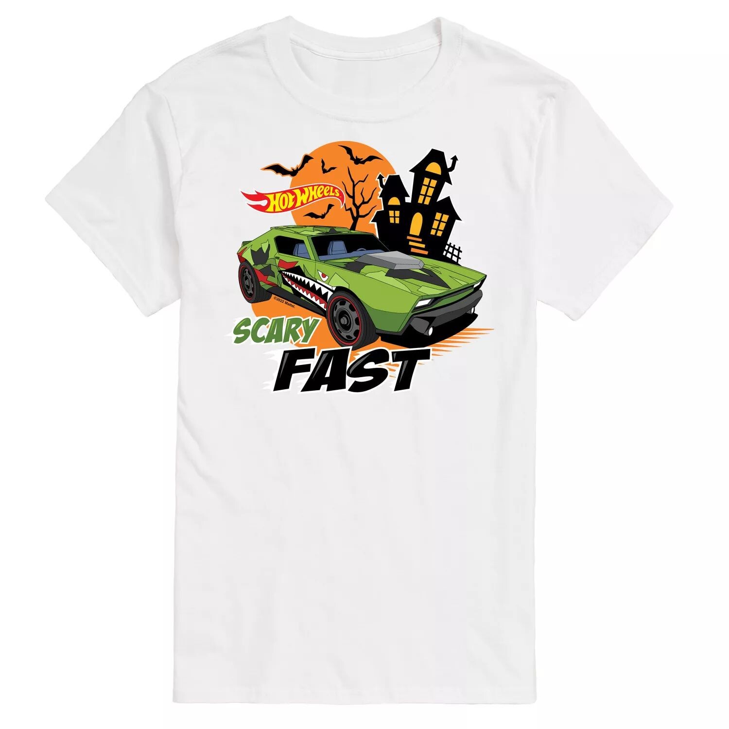 

Футболка Big & Tall Hot Wheels Scary Fast Licensed Character, белый
