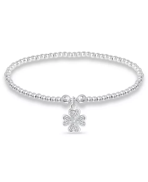 

Браслет с подвесками в виде цветка из бисера, посеребренный Macy'S, silver