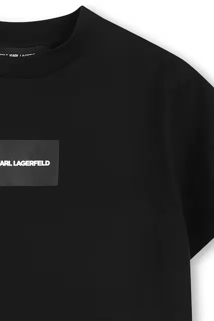 Футболка детская с принтом Karl Lagerfeld, черный — фото 3