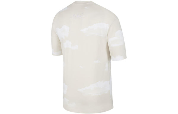 Футболка Men's Air Jordan Casual Printing Round Neck Pullover Short Sleeve Sail White T-Shirt, мультиколор — фото 2