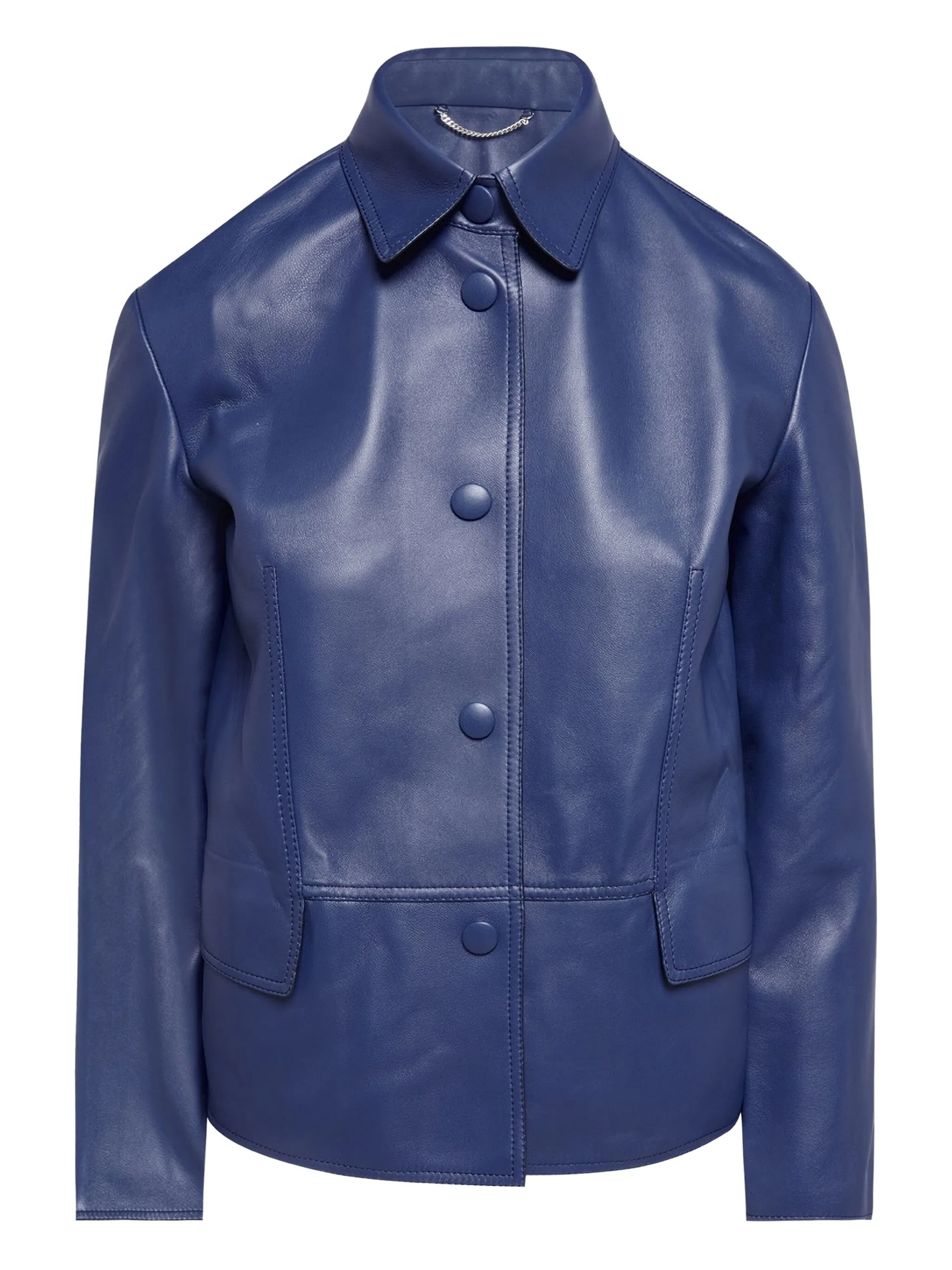 

Кожаная куртка на молнии Ferragamo, синий