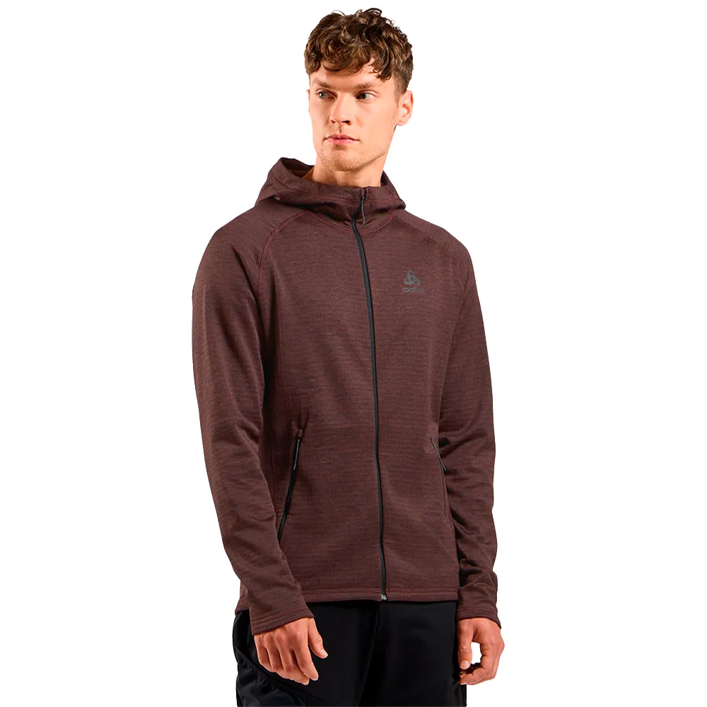 

Флис Odlo Tencia full zip, коричневый