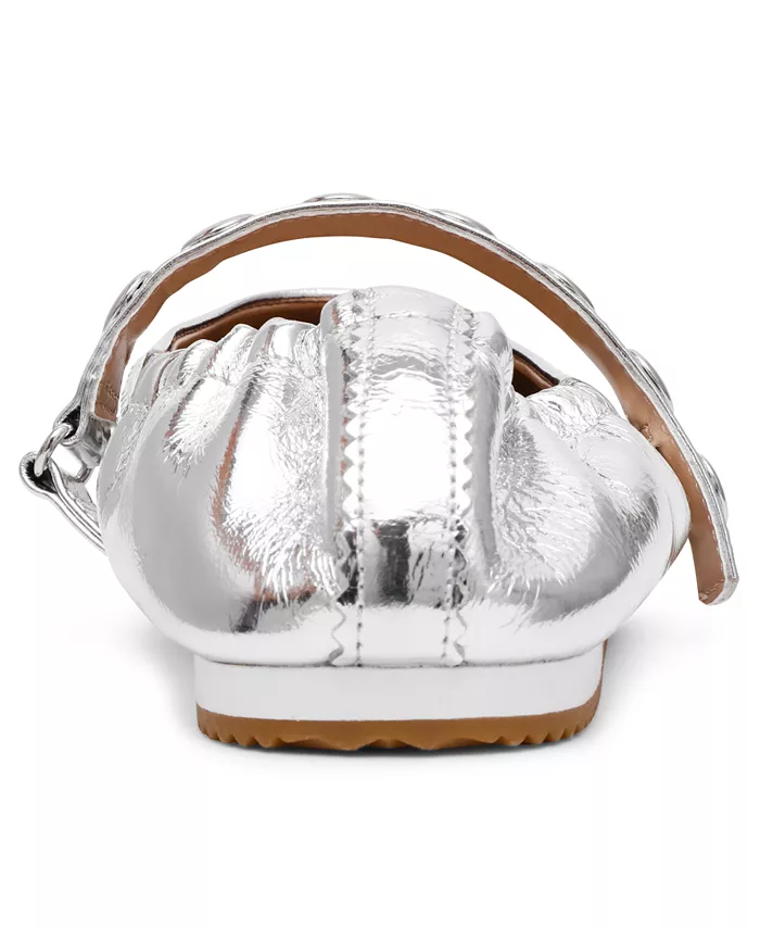 Anaya-St балетки Mary-Jane с шипами Steve Madden, серебро — фото 3