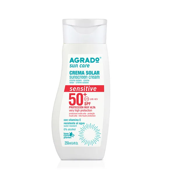 

Крем солнцезащитный Spf 50+ Sensitive Agrado, 100 ml